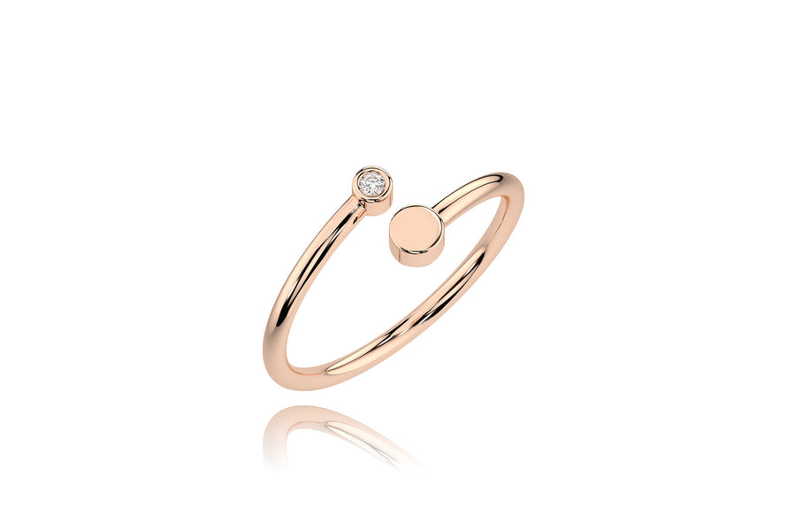 Auksinis žiedas su deimantu