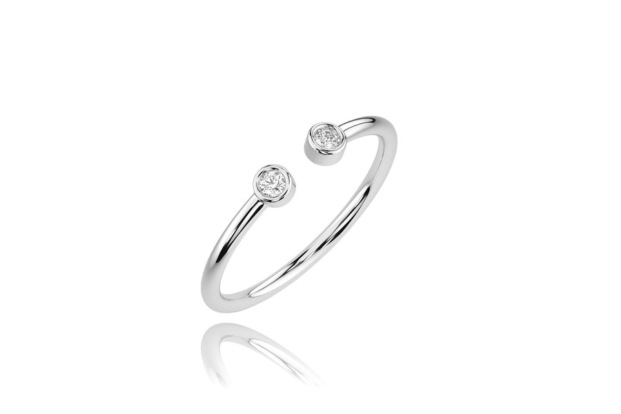 Auksinis žiedas su deimantais