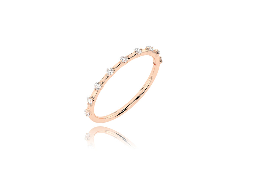 Auksinis žiedas su deimantais