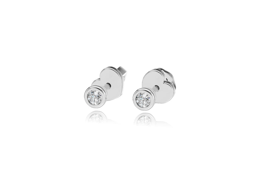 Auksiniai auskarai su deimantais