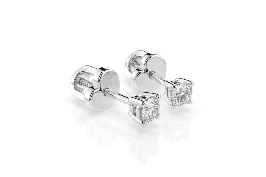 Auksiniai auskarai su deimantais