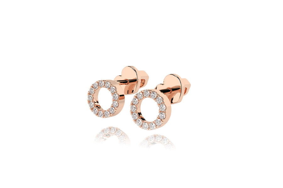 Auksiniai auskarai su deimantais