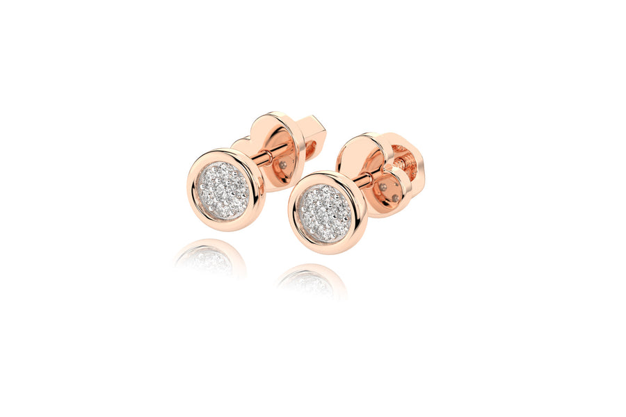 Auksiniai auskarai su deimantais