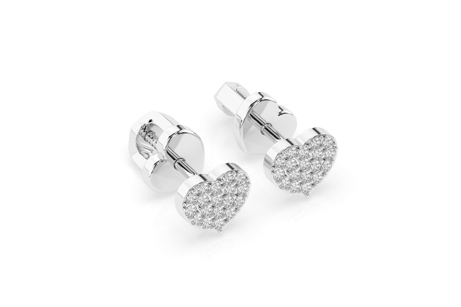 Auksiniai auskarai su deimantais