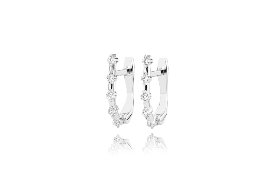 Auksiniai auskarai su deimantais