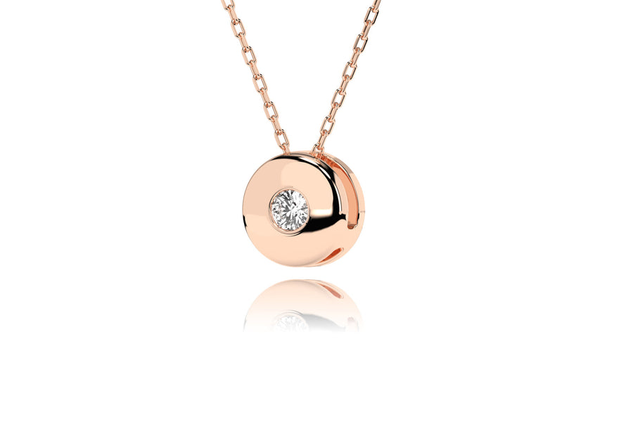 Auksinis pakabukas su deimantu