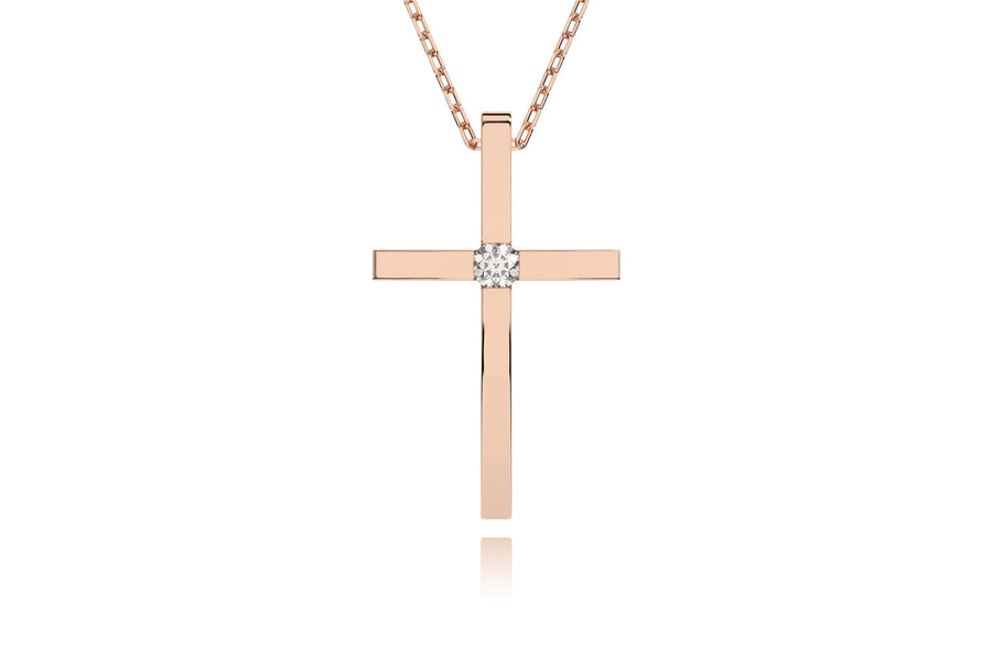 Auksinis pakabukas su deimantu