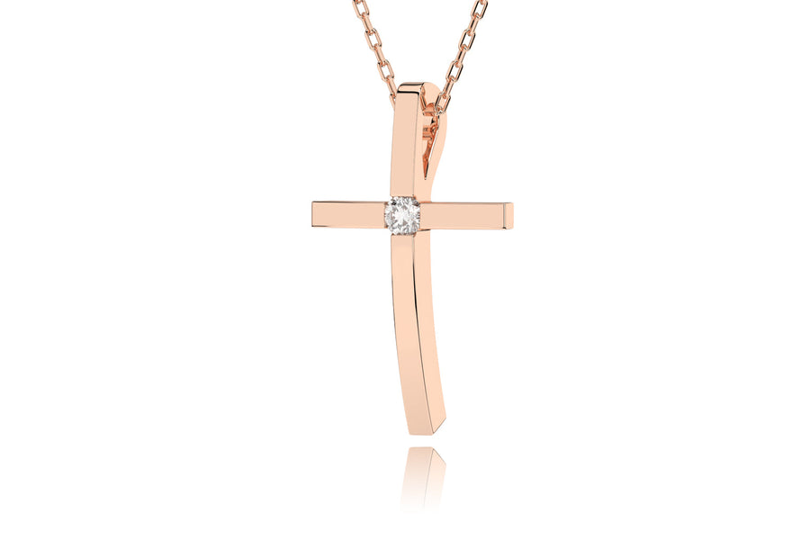 Auksinis pakabukas su deimantu