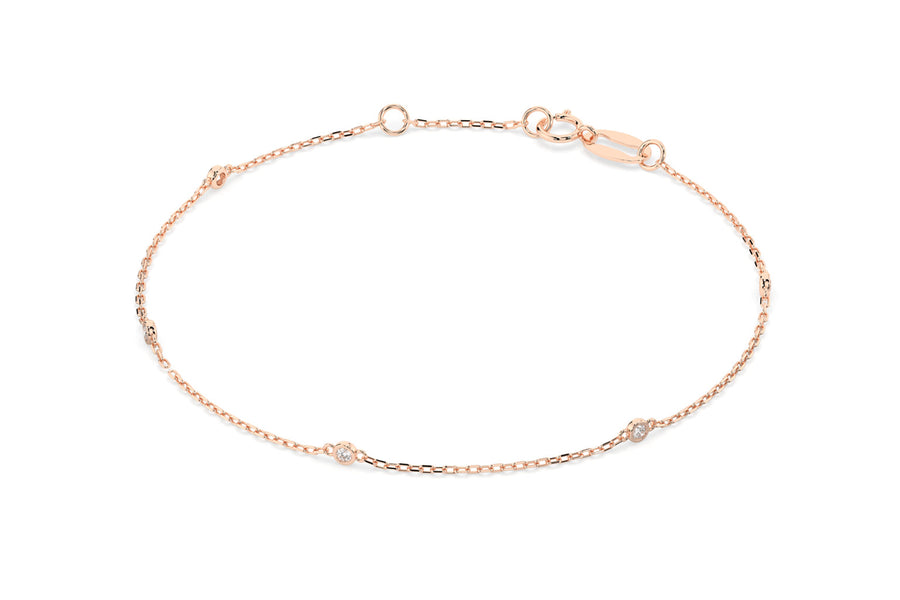 Auksinė apyrankė su deimantais