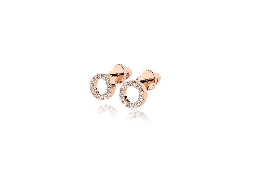 Auksiniai auskarai su briliantais