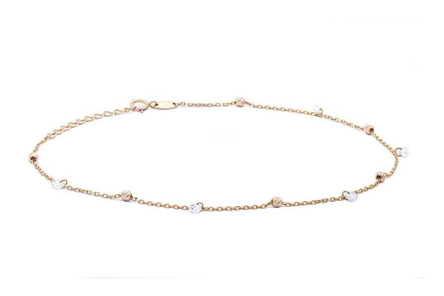 Gold bracelets with zircons