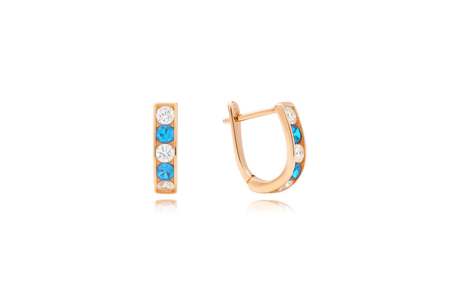 Auksiniai auskarai su cirkoniais