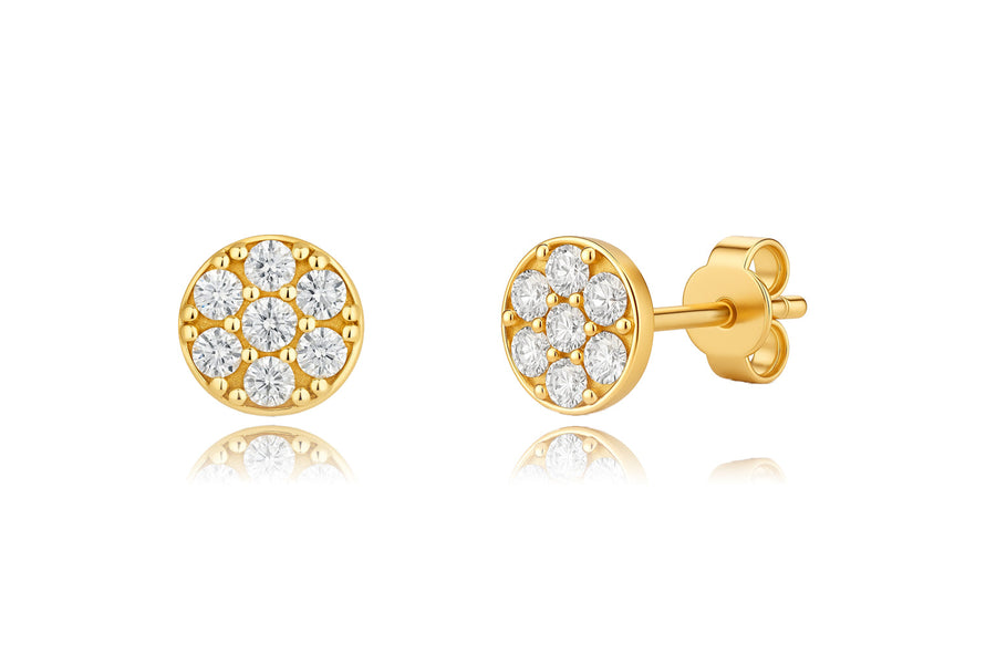 Auksiniai auskarai su cirkoniais