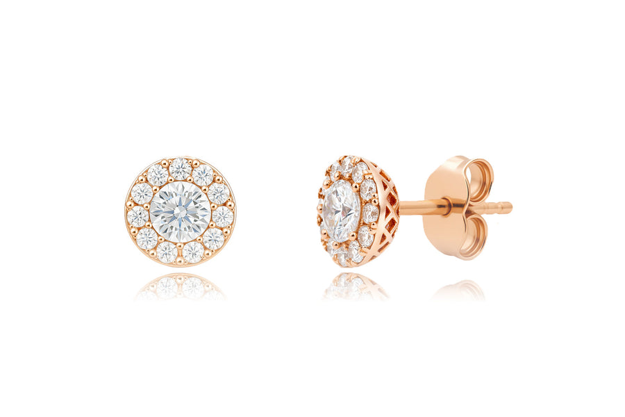 Auksiniai auskarai su cirkoniais