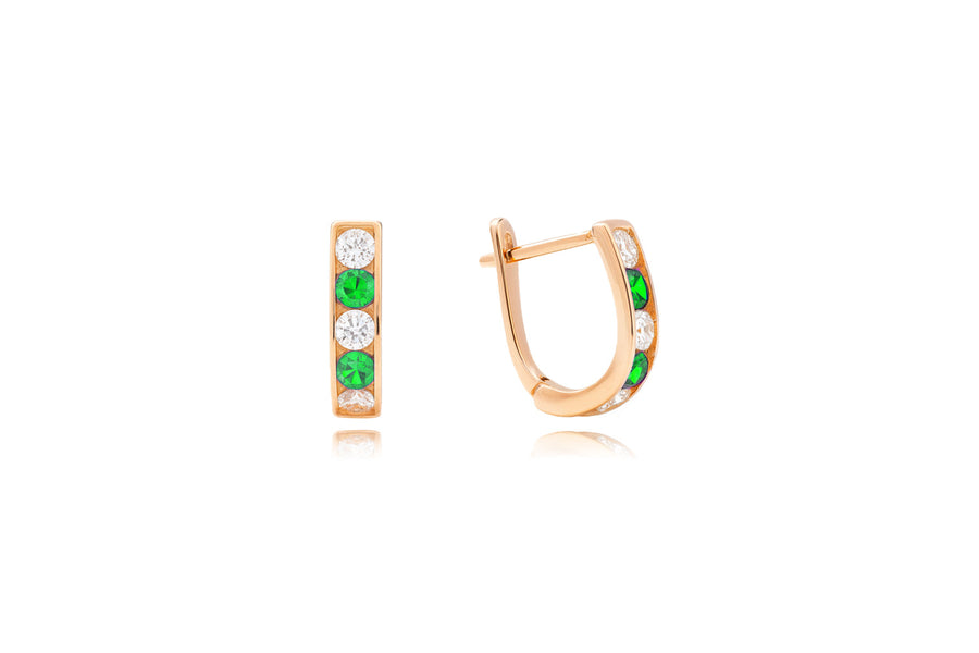 Auksiniai auskarai su cirkoniais