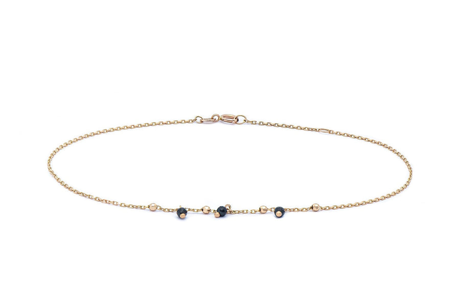 Gold bracelets with spinels