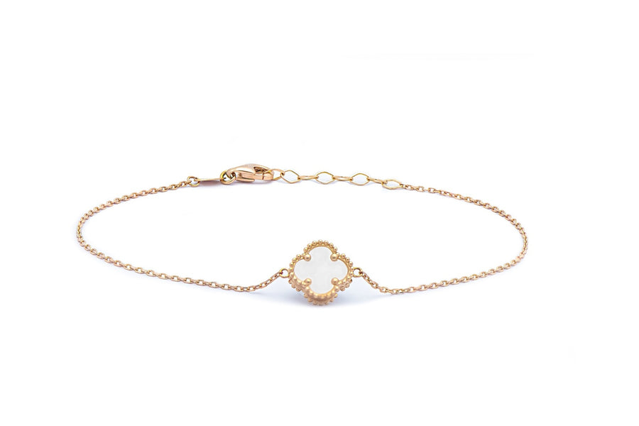 Auksinė apyrankė su perlamutru