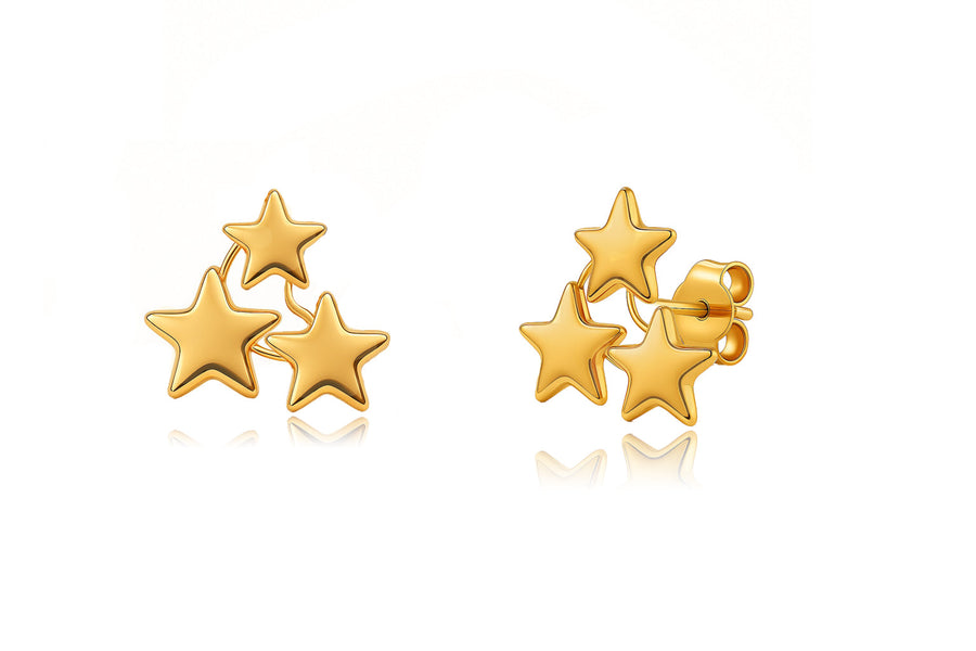 Auksiniai auskarai 'Žvaigždės'