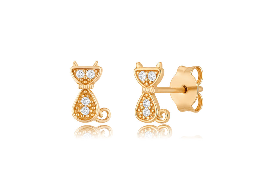 Auksiniai auskarai su cirkoniais