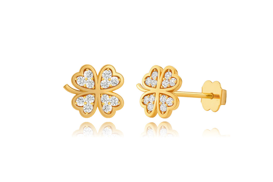 Auksiniai auskarai su cirkoniais