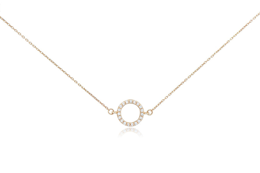 Auksinė grandinėlė su cirkonio pakabuku