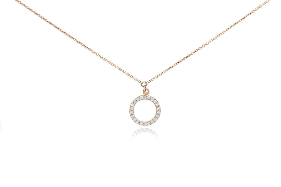 Auksinė grandinėlė su cirkonio pakabuku