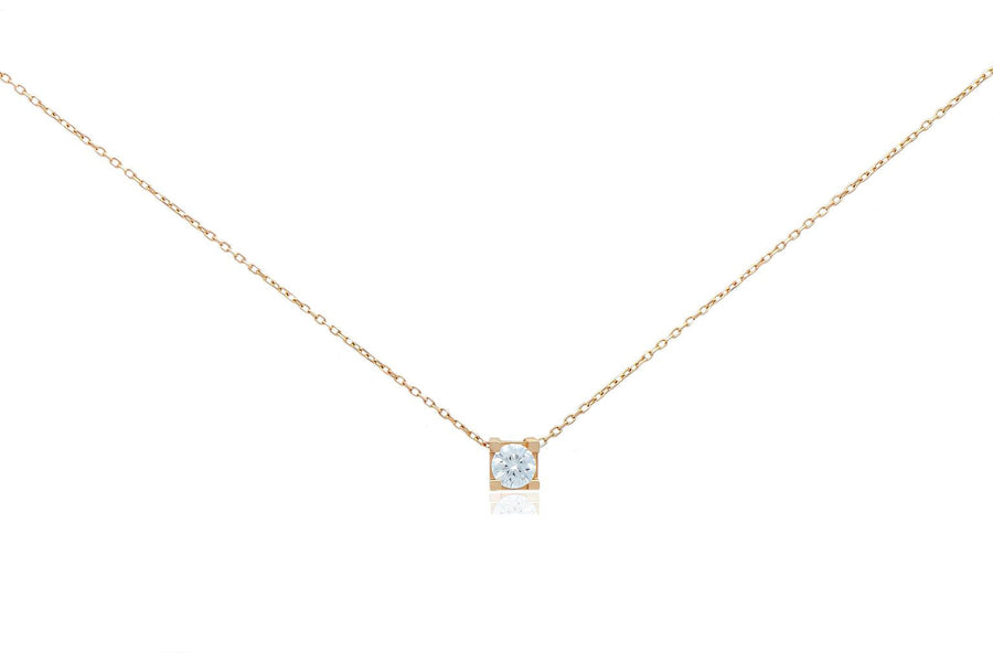 Auksinė grandinėlė su cirkonio pakabuku