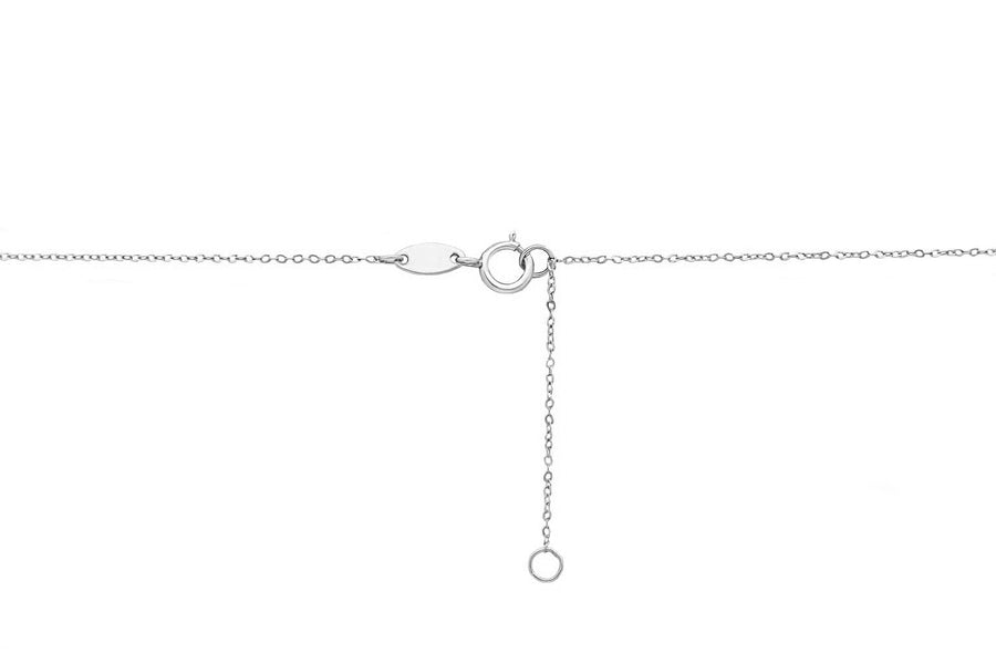 Balto aukso grandinėlė su cirkonio pakabuku