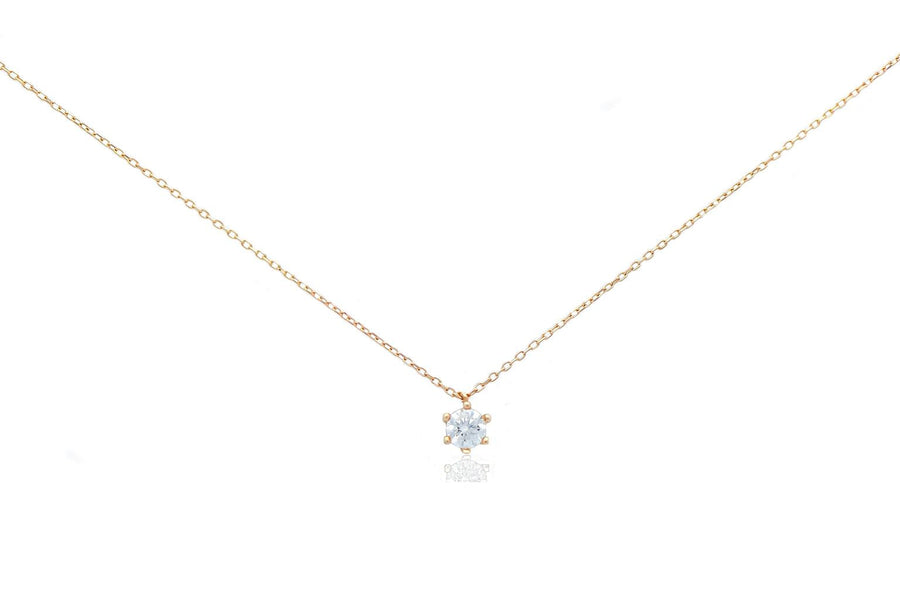 Auksinė grandinėlė su cirkonio pakabuku