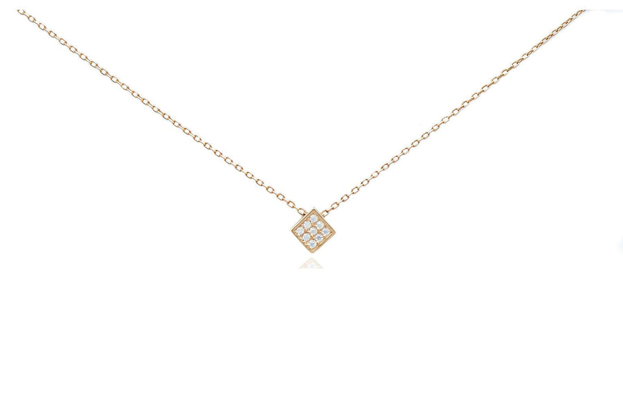 Auksinė grandinėlė su cirkonio pakabuku