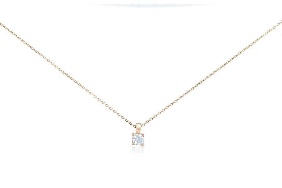 Auksinė grandinėlė su cirkonio pakabuku