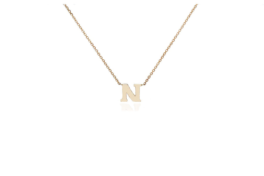 Auksinė grandinėlė su pakabuku raide N