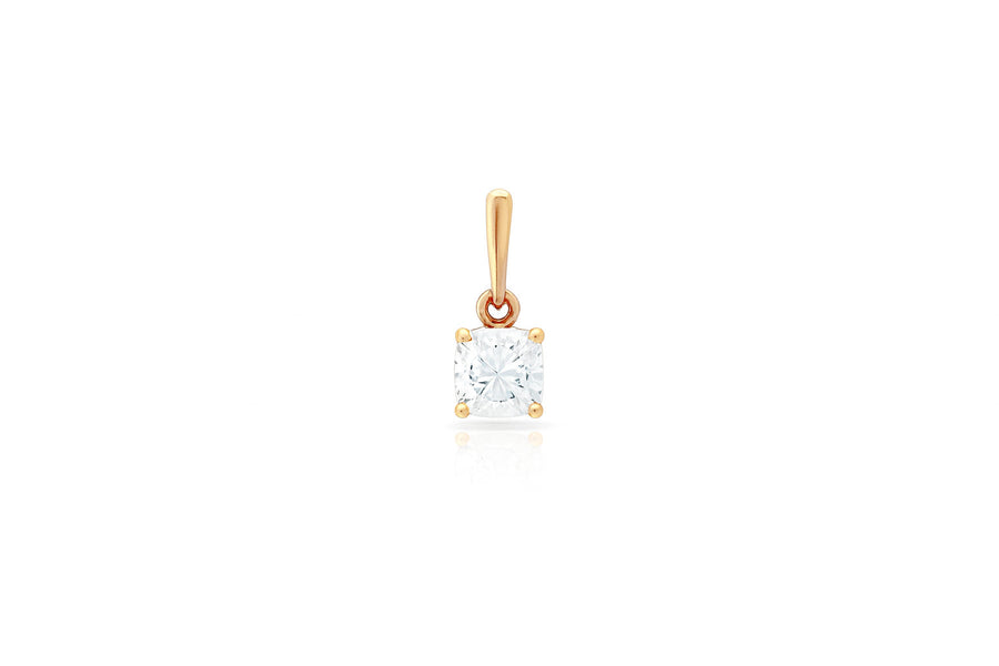 Gold pendant with zircon