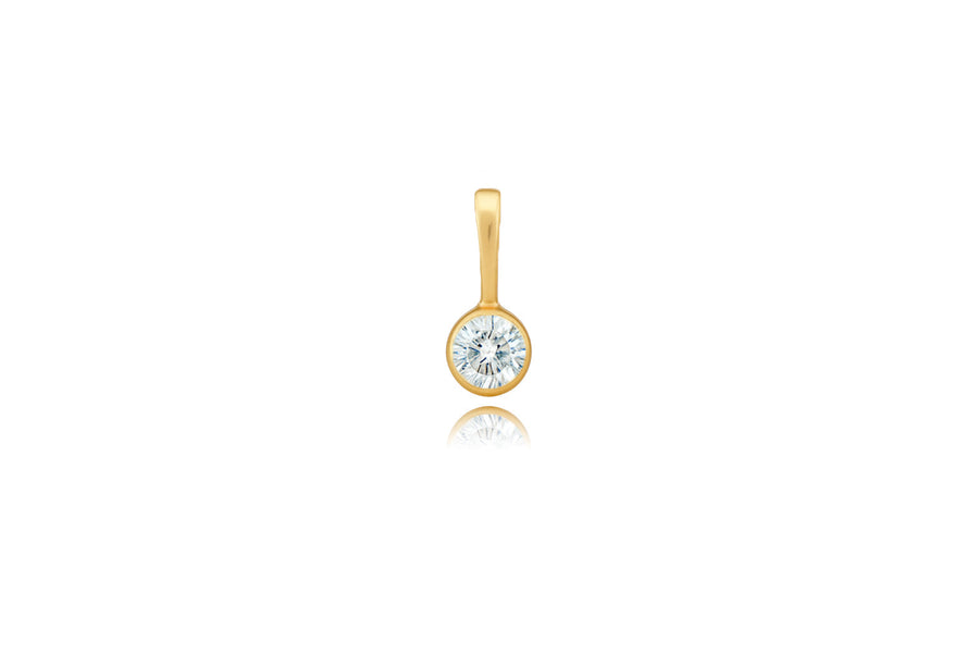 Gold pendant with zircon