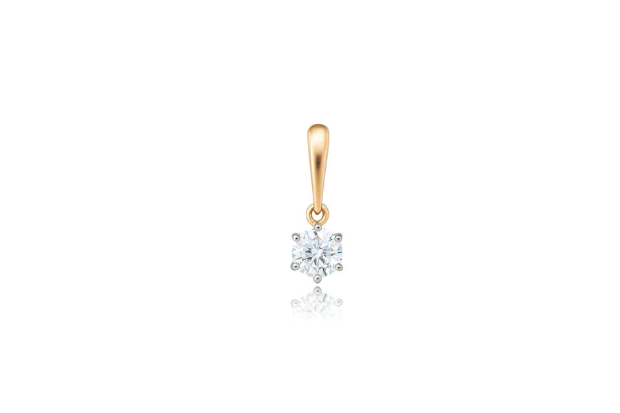 Gold pendant with zircon