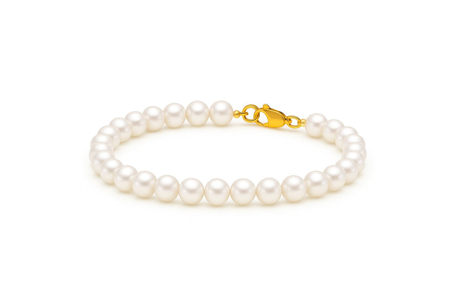 Perlų apyrankė su auksu