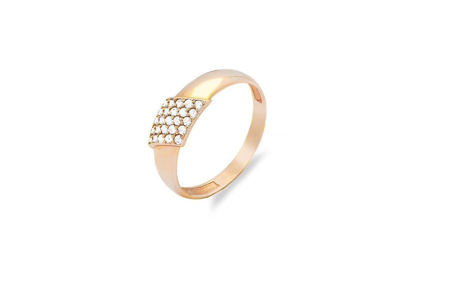 Auksinis žiedas su cirkoniais