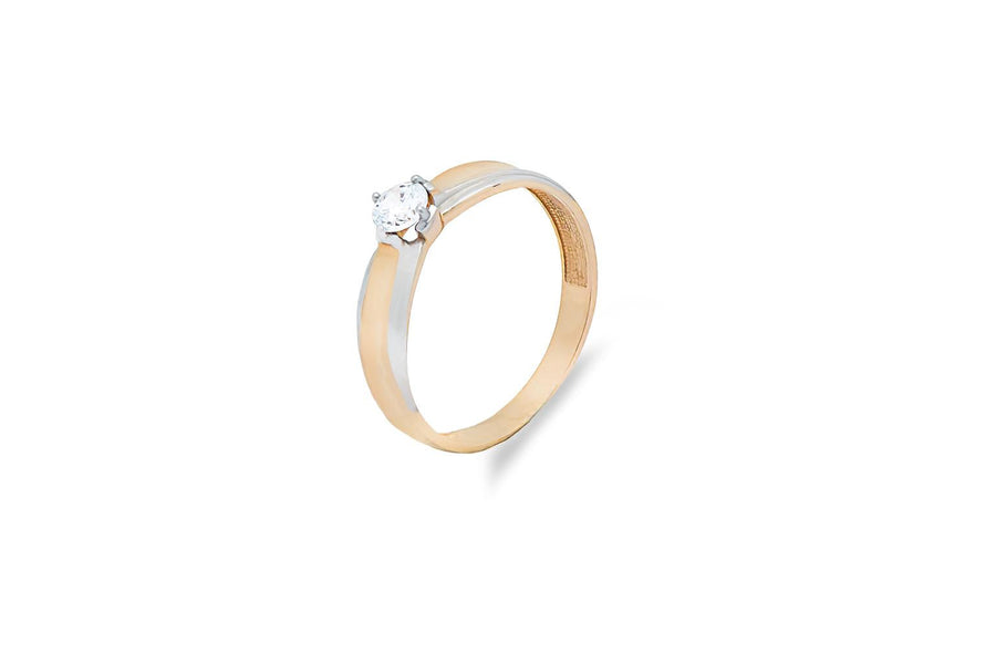 Auksinis žiedas su cirkoniu