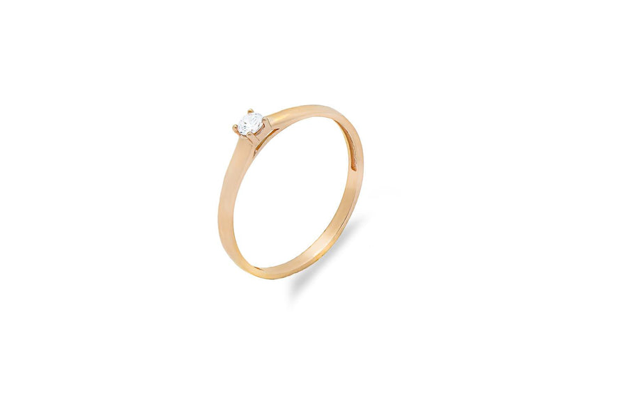 Auksinis žiedas su cirkoniu