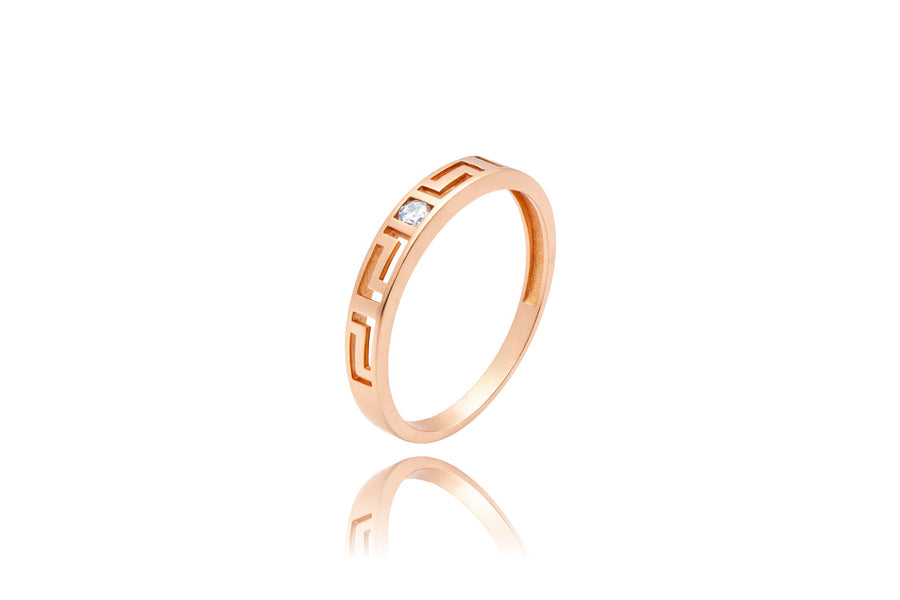 Auksinis žiedas su cirkoniu