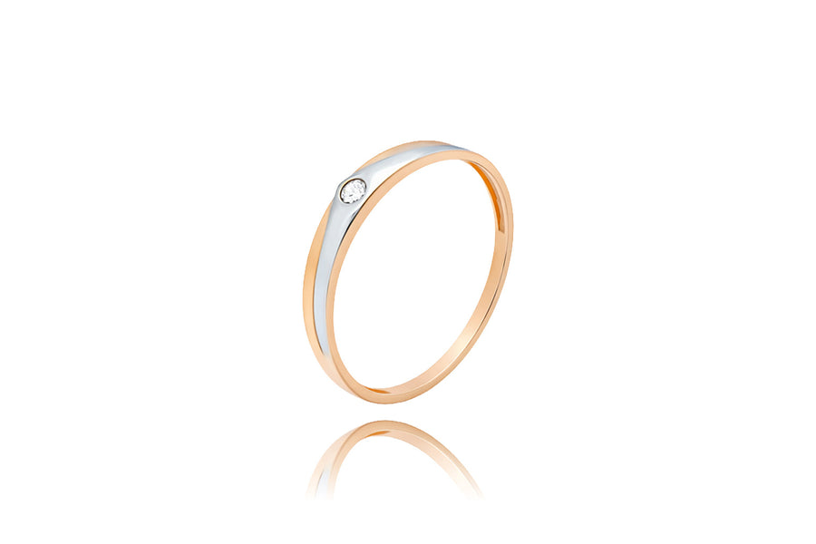 Auksinis žiedas su cirkoniu