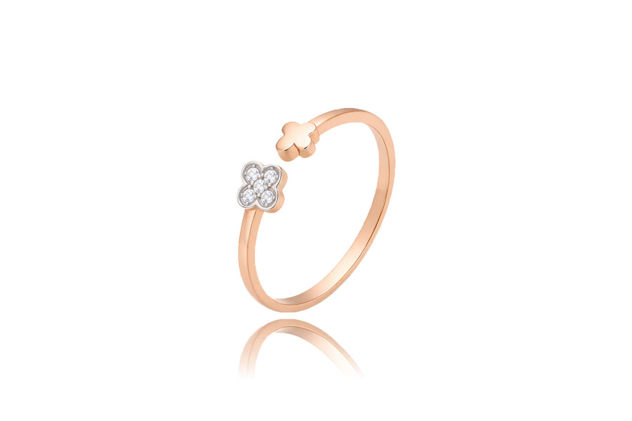 Auksinis žiedas su cirkoniais