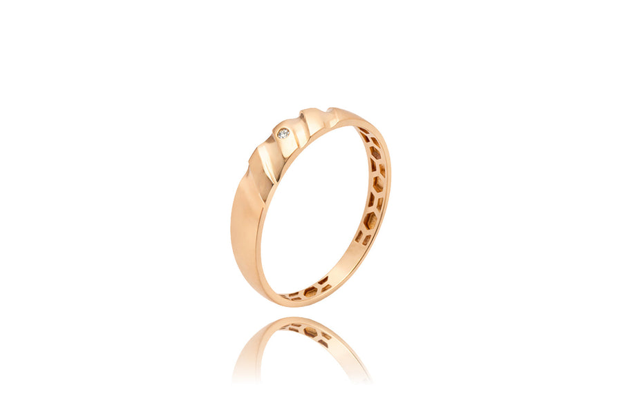 Auksinis žiedas su cirkoniu