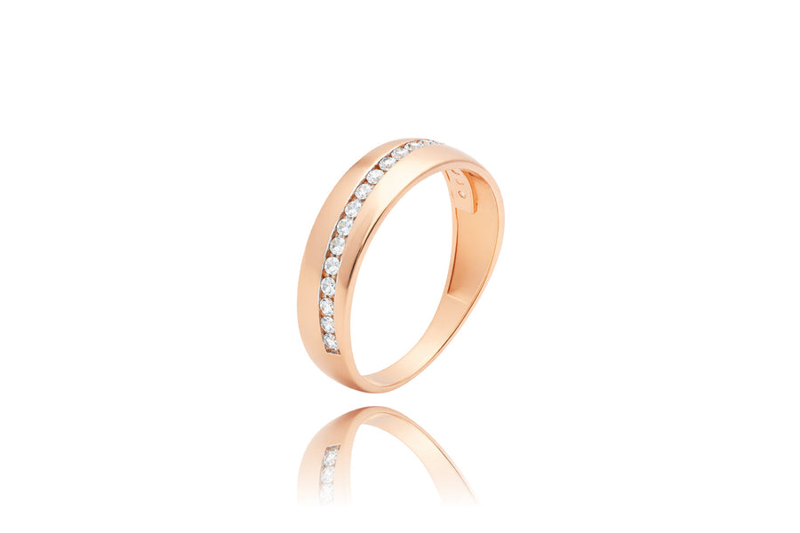 Auksinis žiedas su cirkoniais