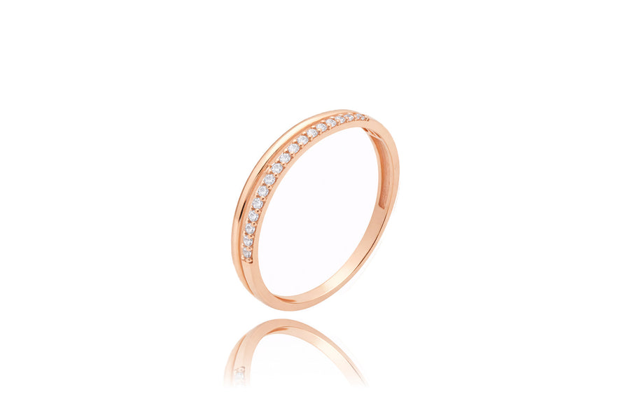 Auksinis žiedas su cirkoniais