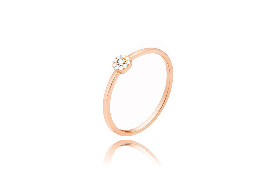 Auksinis žiedas su cirkoniais