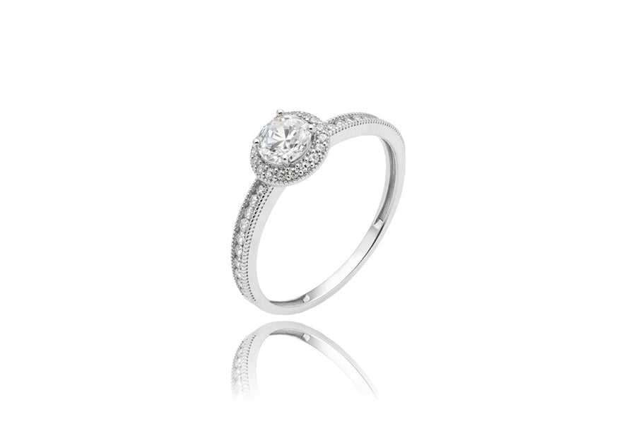 Auksinis žiedas su cirkoniais