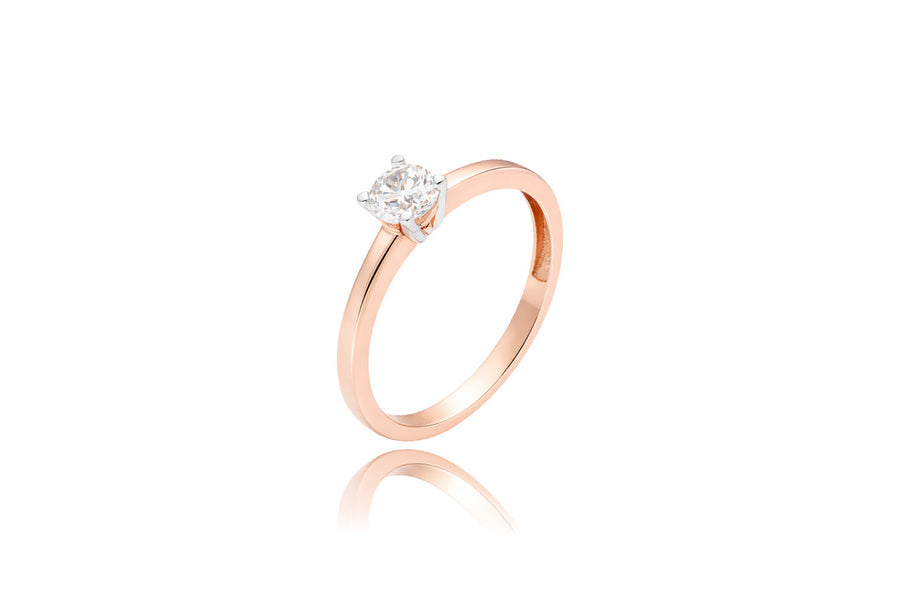 Auksinis žiedas su cirkoniu