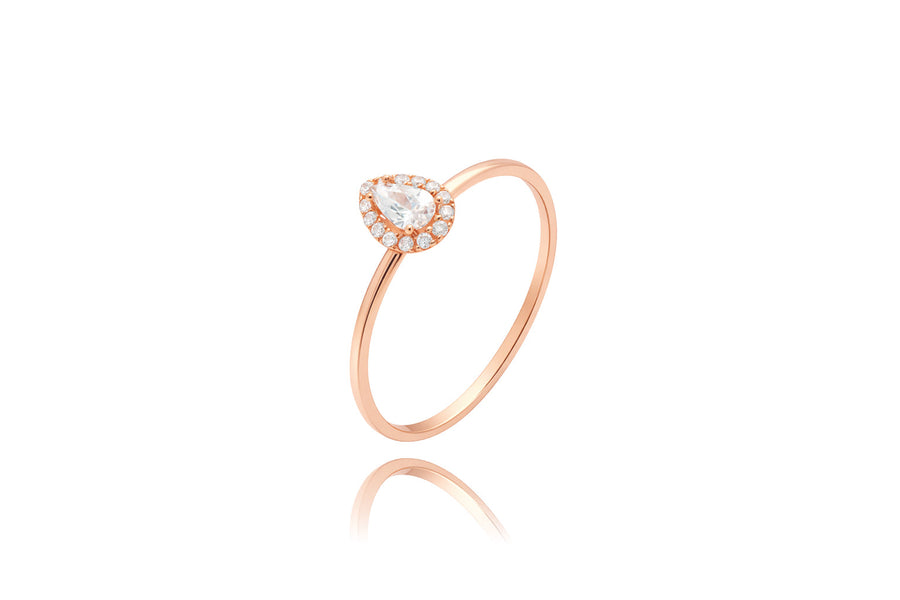 Auksinis žiedas su cirkoniais