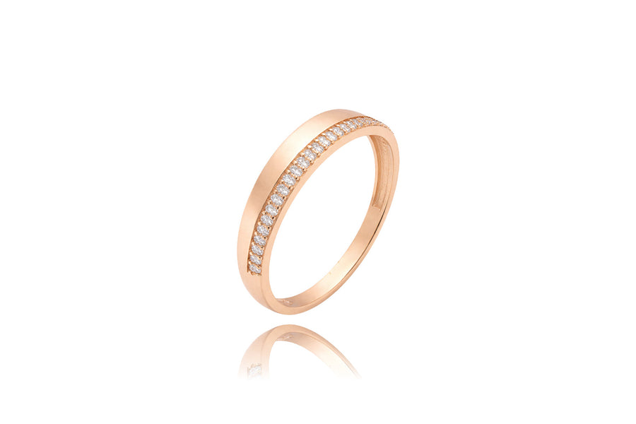 Auksinis žiedas su cirkoniais